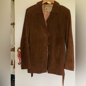 Vintage Brown Suede Women's Jacket
